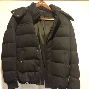 Uniqlo Wool Down Coat Navy Blue size L